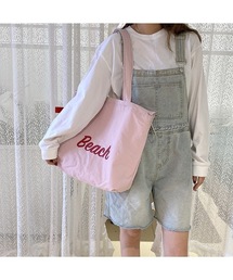 《韓国ファッション》Beach Color Drawstring Bag
