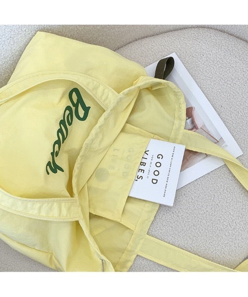 SALTMINT(ソルトミント)の「《韓国ファッション》Beach Color Drawstring Bag(ショルダーバッグ・レディース・オレンジ/イエロー/ベージュ/グレー/ライトブラウン/ブルー/グリーン/ピンク・ONE SIZE)」の21枚目の写真