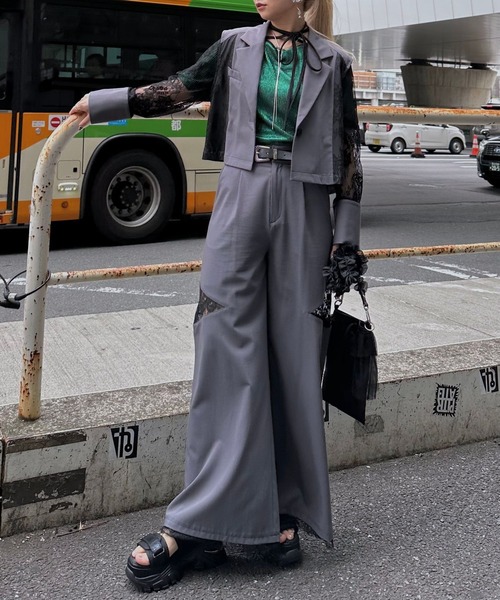 HARE レースレイヤーキリカエテーラー ジャケット　ショート丈 楽天市場】【SET UP対応 LADIES】接触冷感/レースレイヤー