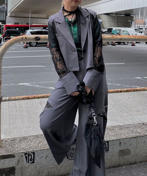 HARE（ハレ）の「接触冷感/レースレイヤーキリカエテーラージャケット