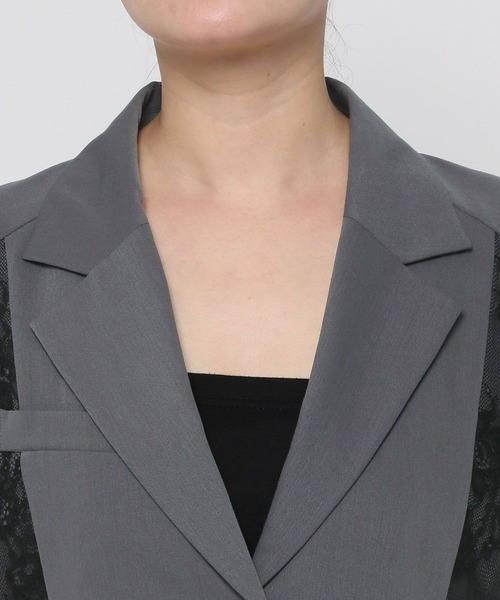 HARE レースレイヤーキリカエテーラー ジャケット　ショート丈 楽天市場】【SET UP対応 LADIES】接触冷感/レースレイヤーキリカエ