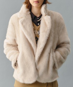 ハーフ丈 フェイクファーコート FD24W395【Fano Studios】（その他