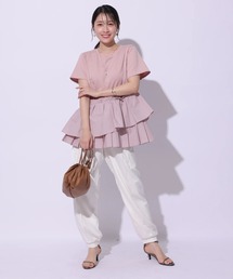 新品♡Apuweiser-riche プリーツレイヤード　ペプラムカットソー Apuweiser-riche（アプワイザーリッシェ）の「プリーツ