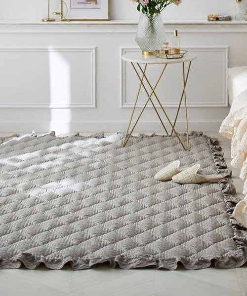 洗えるキルトラグ｜ふわくしゅシリーズ・サッカー織｜90×130【フルーエ