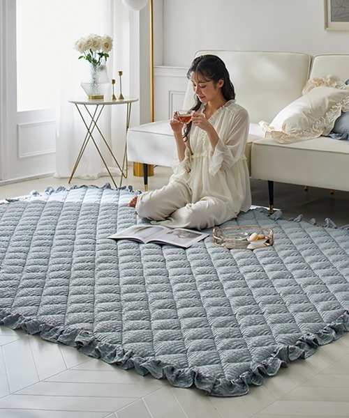 lightyears Hakata OVERDYE 藍泥染 キルト ラグ lightyears Hakata OVERDYE 藍泥染 キルト ラグ lightyears Hakata