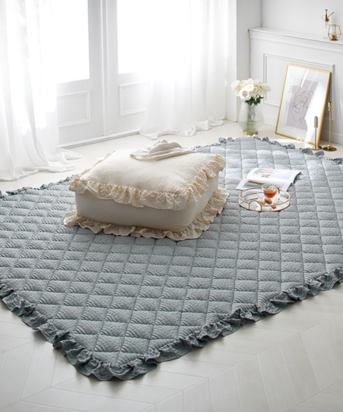 ふなっしー ラグ 洗えるキルトラグ｜ふわくしゅシリーズ・サッカー織｜90×130【フルーエ