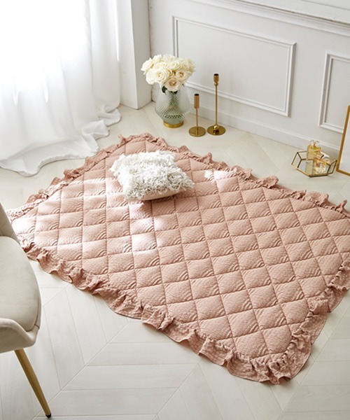 洗えるキルトラグ｜ふわくしゅシリーズ・サッカー織｜90×130【フルーエ