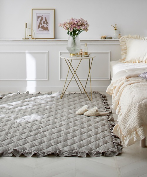 洗えるキルトラグ｜ふわくしゅシリーズ・サッカー織｜90×130【フルーエ