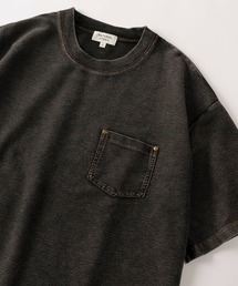 【71】カットデニム ポケット付き Tシャツ/オーバーサイズ