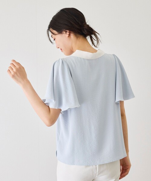 Jayro(ジャイロ)の「配色ボウタイブラウス(シャツ/ブラウス・レディース・ブラック/ブルー系その他4/ホワイト系その他・M)」の19枚目の写真