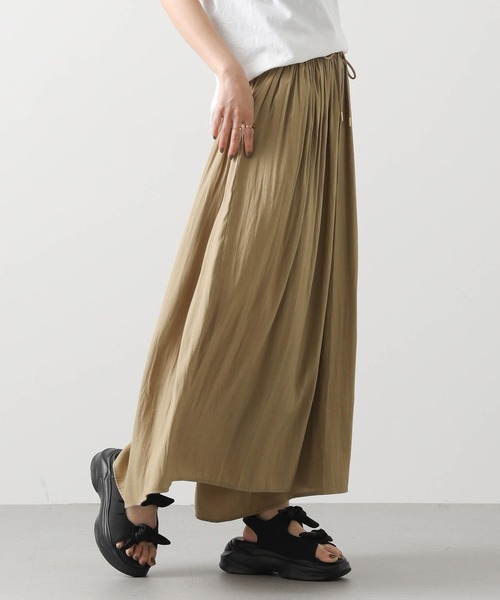 Acuta（アクータ）の「割繊ギャザーイージーパンツ（その他パンツ・レディース・キャメル/モカ/チャコールグレー・FREE）」の3枚目の写真