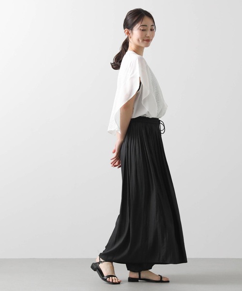 Acuta（アクータ）の「割繊ギャザーイージーパンツ（その他パンツ・レディース・キャメル/モカ/チャコールグレー・FREE）」の5枚目の写真