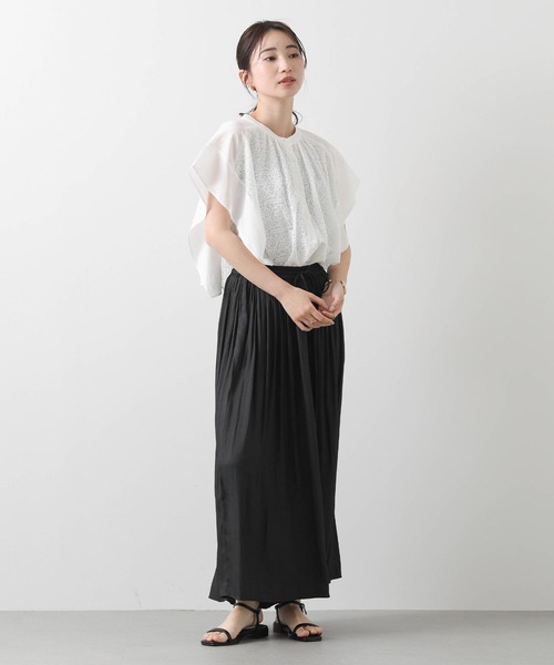 Acuta（アクータ）の「割繊ギャザーイージーパンツ（その他パンツ・レディース・キャメル/モカ/チャコールグレー・FREE）」の7枚目の写真