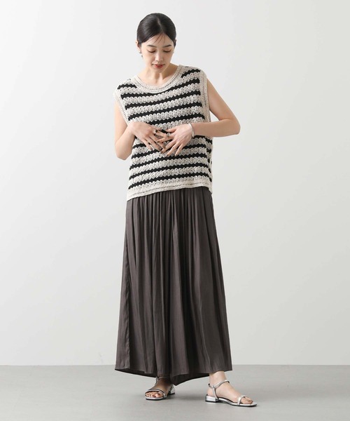 Acuta（アクータ）の「割繊ギャザーイージーパンツ（その他パンツ・レディース・キャメル/モカ/チャコールグレー・FREE）」の15枚目の写真