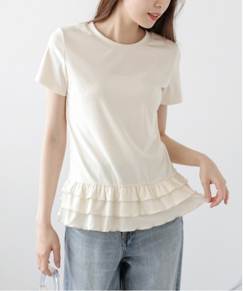 新品未使用タグ付きミュベールフリルTシャツオーガンジー定価26000黒 楽天市場】【期間限定：3,520円→1,999円！】 ギャザー トップス