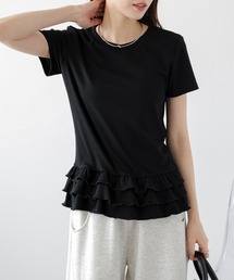 フリルヘムTシャツ