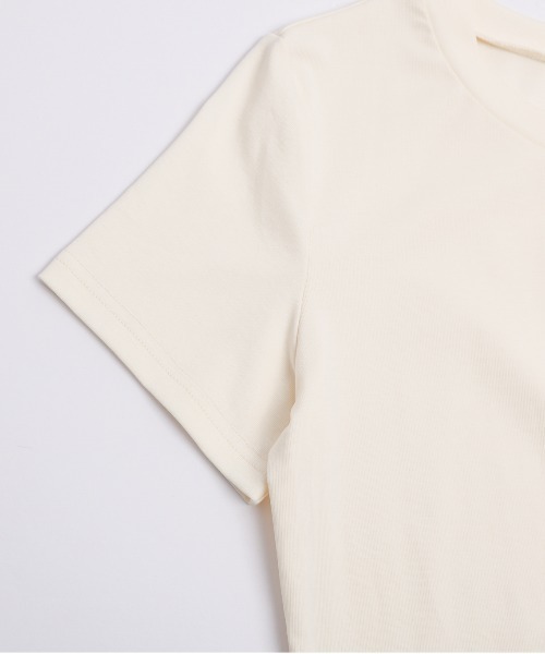 AMELY(エミリー)の「フリルヘムTシャツ(Tシャツ/カットソー・レディース・杢グレー/ブラック/ホワイト・フリー)」の20枚目の写真