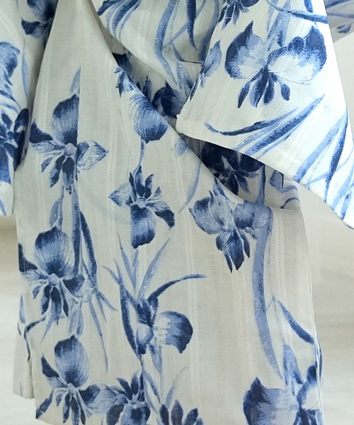 utatane（ウタタネ）の「［utatane×Acka.］kids  浴衣3set 鮫小紋と菖蒲 navy・ivory（浴衣・キッズ・ネイビー/アイボリー・100cm/110cm/120cm/130cm）」の16枚目の写真