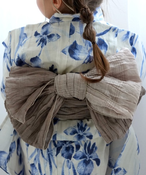 utatane（ウタタネ）の「［utatane×Acka.］kids  浴衣3set 鮫小紋と菖蒲 navy・ivory（浴衣・キッズ・ネイビー/アイボリー・100cm/110cm/120cm/130cm）」の17枚目の写真