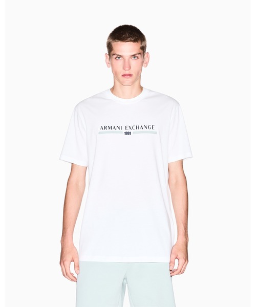 ARMANI EXCHANGE★半袖 クルーネック ロゴ トップス Tシャツ★白 ARMANI EXCHANGE tシャツ 「A|X アルマーニ エクスチェンジ