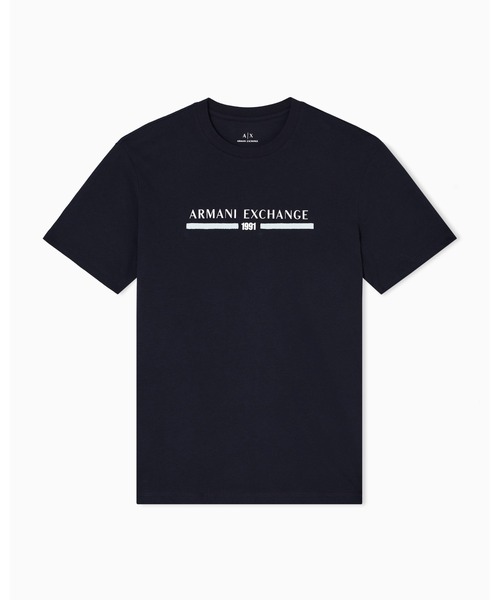 A/X Armani Exchange センターロゴ 半袖 Tシャツ 関税送料無料 A|X アルマーニ エクスチェンジ】AXロゴ 半袖クルーネックT