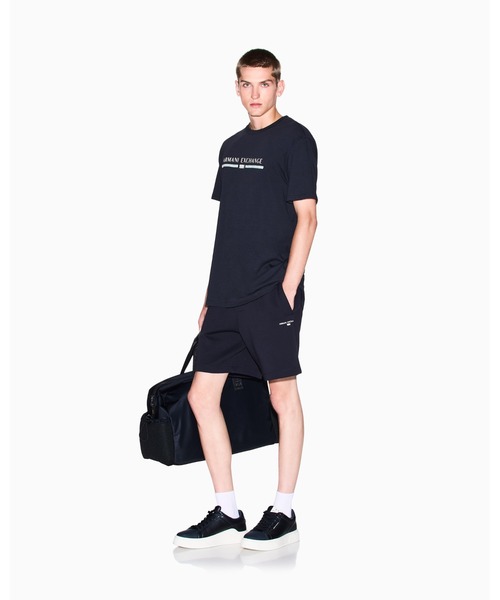 ARMANI EXCHANGE（アルマーニエクスチェンジ）の「【A|X アルマーニ エクスチェンジ】AXロゴ 半袖クルーネックTシャツ/REGULAR（Tシャツ/カットソー・メンズ・オフホワイト/ライトブルーグレー/ダークネイビー・LARGE/MEDIUM/X-LARGE/X-SMALL/XX-LARGE/SMALL）」の5枚目の写真