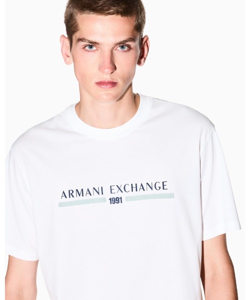 ARMANI EXCHANGE（アルマーニエクスチェンジ）の「【A|X アルマーニ エクスチェンジ】AXロゴ 半袖クルーネックTシャツ/REGULAR（Tシャツ/カットソー・メンズ・オフホワイト/ライトブルーグレー/ダークネイビー・LARGE/MEDIUM/X-LARGE/X-SMALL/XX-LARGE/SMALL）」の14枚目の写真