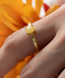 emonique（エモニーク）の「オーバル天然石リング サイズ調整可能（リング）」