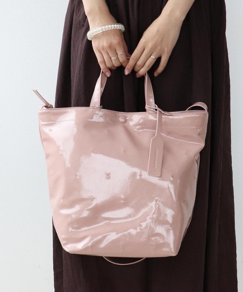 セール】エナメルドット刺繍2WAYトート（トートバッグ）｜Three Four