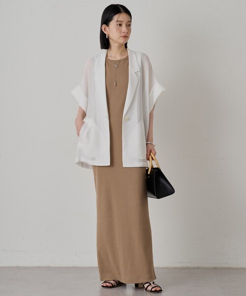 kanatawa LOUNGEDRESS メッシュハーフスリーブジャケット kanatawa 様専用LOUNGEDRESS メッシュハーフスリーブジャケット