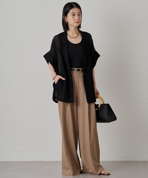 ラウンジドレス　ベスト メッシュハーフスリーブジャケット（ベスト）｜LOUNGEDRESS