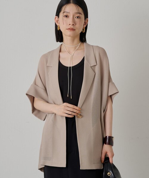 kanatawa LOUNGEDRESS メッシュハーフスリーブジャケット LOUNGEDRESS（ラウンジドレス）の「メッシュハーフスリーブジャケット
