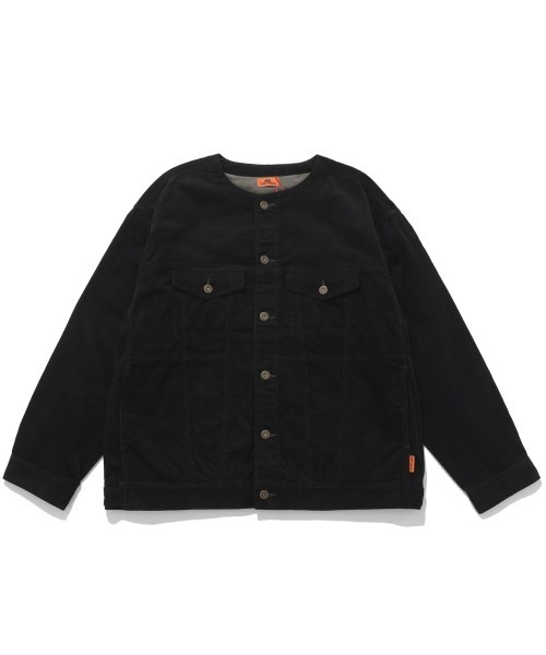 KRIFF MAYER（クリフメイヤー）の「ノーカラーコーデュロイJK（ノーカラージャケット・メンズ・ネイビー/ベージュ/カーキ/ブラック・X-LARGE/LARGE/MEDIUM）」の5枚目の写真