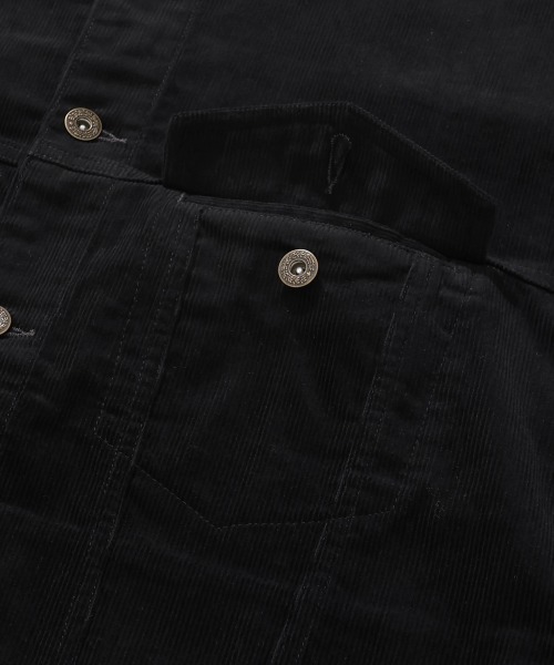 KRIFF MAYER（クリフメイヤー）の「ノーカラーコーデュロイJK（ノーカラージャケット・メンズ・ネイビー/ベージュ/カーキ/ブラック・X-LARGE/LARGE/MEDIUM）」の9枚目の写真