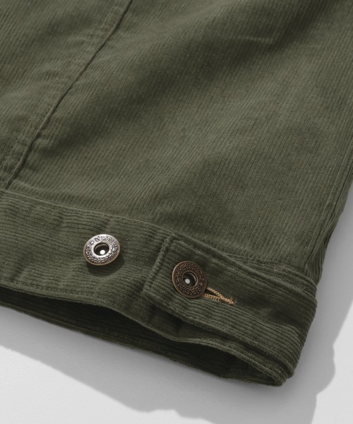 KRIFF MAYER（クリフメイヤー）の「ノーカラーコーデュロイJK（ノーカラージャケット・メンズ・ネイビー/ベージュ/カーキ/ブラック・X-LARGE/LARGE/MEDIUM）」の12枚目の写真