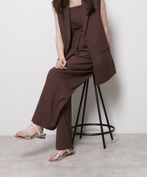 ESPERANZA(エスペランサ)の「スクエアトゥクリアローヒールサンダル(サンダル・レディース・ブラック/シルバー/ゴールド・S/M/L/LL)」の13枚目の写真
