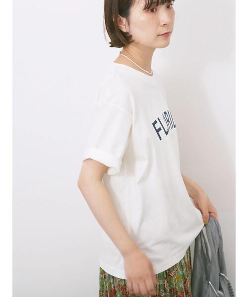 Samansa Mos2 blue（サマンサモスモスブルー）の「ロゴプリントTシャツ（Tシャツ/カットソー・レディース・ブルー/ブラック/ブラウン/オレンジ/オフホワイト・F）」の8枚目の写真