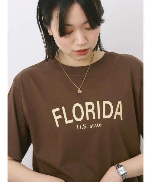 Samansa Mos2 blue（サマンサモスモスブルー）の「ロゴプリントTシャツ（Tシャツ/カットソー・レディース・ブルー/ブラック/ブラウン/オレンジ/オフホワイト・F）」の20枚目の写真