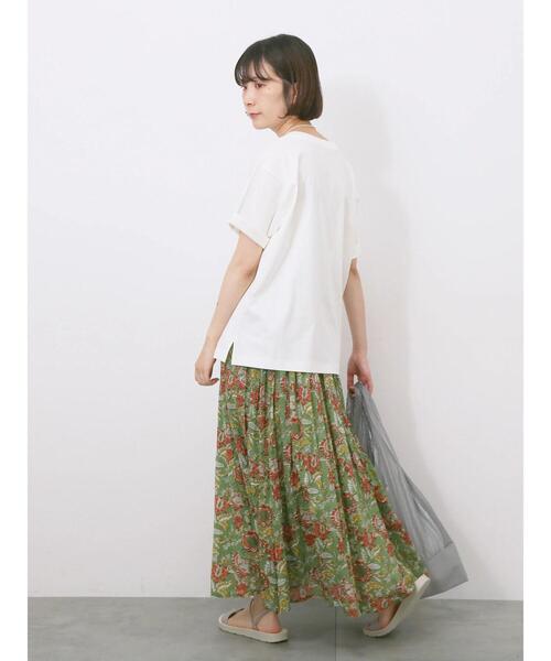Samansa Mos2 blue(サマンサモスモスブルー)の「ロゴプリントTシャツ(Tシャツ/カットソー・レディース・ブルー/ブラック/ブラウン/オレンジ/オフホワイト・F)」の16枚目の写真