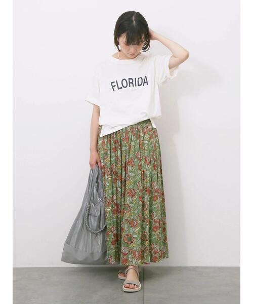 Samansa Mos2 blue(サマンサモスモスブルー)の「ロゴプリントTシャツ(Tシャツ/カットソー・レディース・ブルー/ブラック/ブラウン/オレンジ/オフホワイト・F)」の15枚目の写真