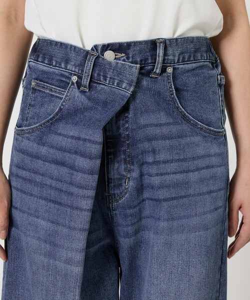 BARNYARDSTORM(バンヤードストーム)の「BARNYARDSTORM / 2WAYカシュクールデニム【JAPAN FABRIC】(デニムパンツ・レディース・ブラック/インディゴブルー・S/M)」の8枚目の写真