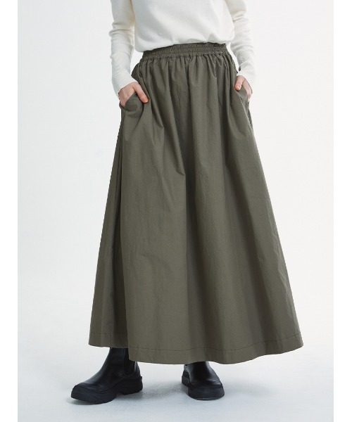 Barbour（バブアー）の「ギャザー フレア スカート"Japan Exclusive"（スカート・レディース・アイボリー/ブラック/オリーブ・SMALL/MEDIUM）」の18枚目の写真