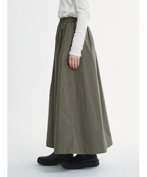 Barbour（バブアー）の「ギャザー フレア スカート"Japan Exclusive"（スカート・レディース・アイボリー/ブラック/オリーブ・SMALL/MEDIUM）」の19枚目の写真