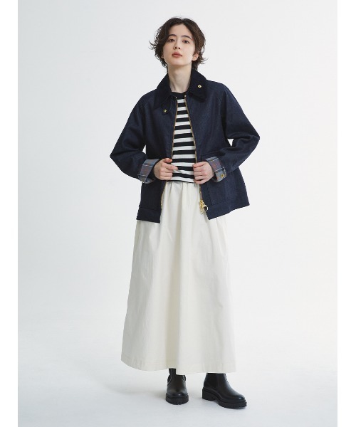 Barbour（バブアー）の「ギャザー フレア スカート"Japan Exclusive"（スカート・レディース・アイボリー/ブラック/オリーブ・SMALL/MEDIUM）」の11枚目の写真
