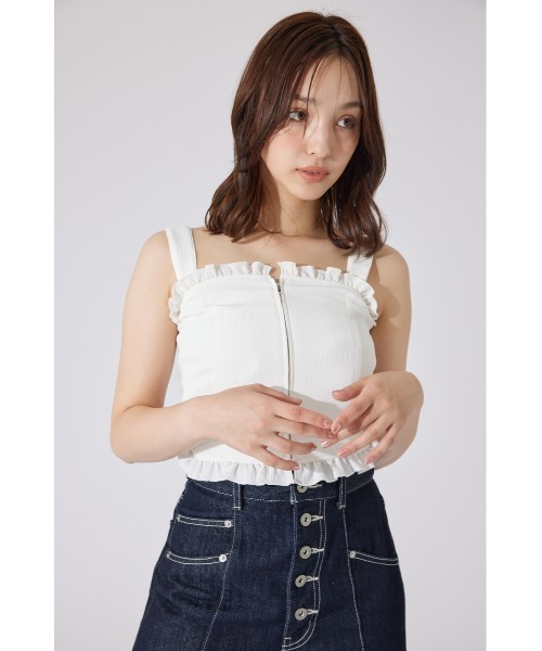 キャミソール 「AKB48 千葉恵里さん着用」ツーウェイペプラムビスチェトップス 夏服 AKB48 千葉恵里さん着用】ツーウェイペプラムビスチェトップス