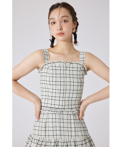 キャミソール 「AKB48 千葉恵里さん着用」ツーウェイペプラムビスチェトップス 夏服 AKB48 千葉恵里さん着用】ツーウェイペプラムビスチェトップス