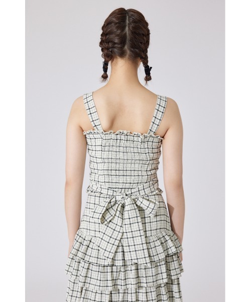 rienda(リエンダ)の「【AKB48 千葉恵里さん着用】ツーウェイペプラムビスチェトップス 夏服(キャミソール・レディース・ホワイト/ホワイト系その他/ブラウン・SMALL/MEDIUM)」の19枚目の写真