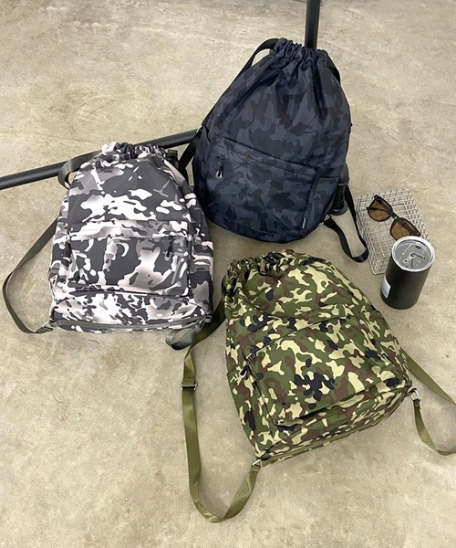 【新品】カモフラージュデザインリュック PRADA(プラダ) カモフラージュ リュックサック リュック・バック