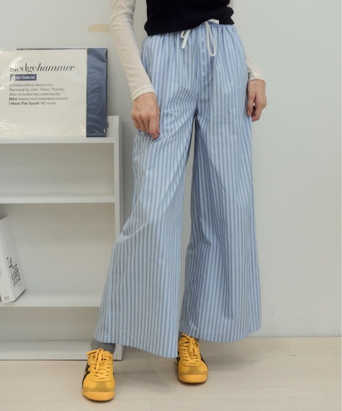 Birthday room(バースデイルーム)の「ストライプダブルウエストイージーパンツ/Stripe double waist easy pants(その他パンツ・レディース・ピンク/ライトブルー・FREE)」の18枚目の写真