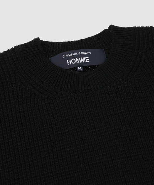 COMME des GARCONS HOMME（コム デ ギャルソン・オム）の「WOOL CREW NECK KNIT（ニット/セーター・メンズ・ライトグレー系/ブラック系・L/M/S）」の6枚目の写真